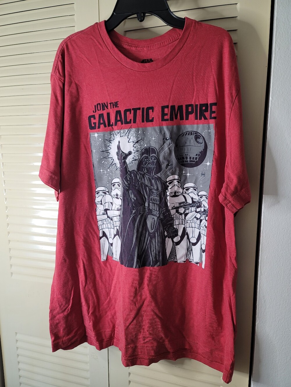 2024 Disney Parks Star Wars Join The Galactic Empire T-Shirt Red NWOT